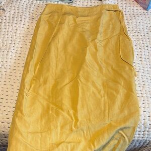 Whistles Mustard Pencil Skirt